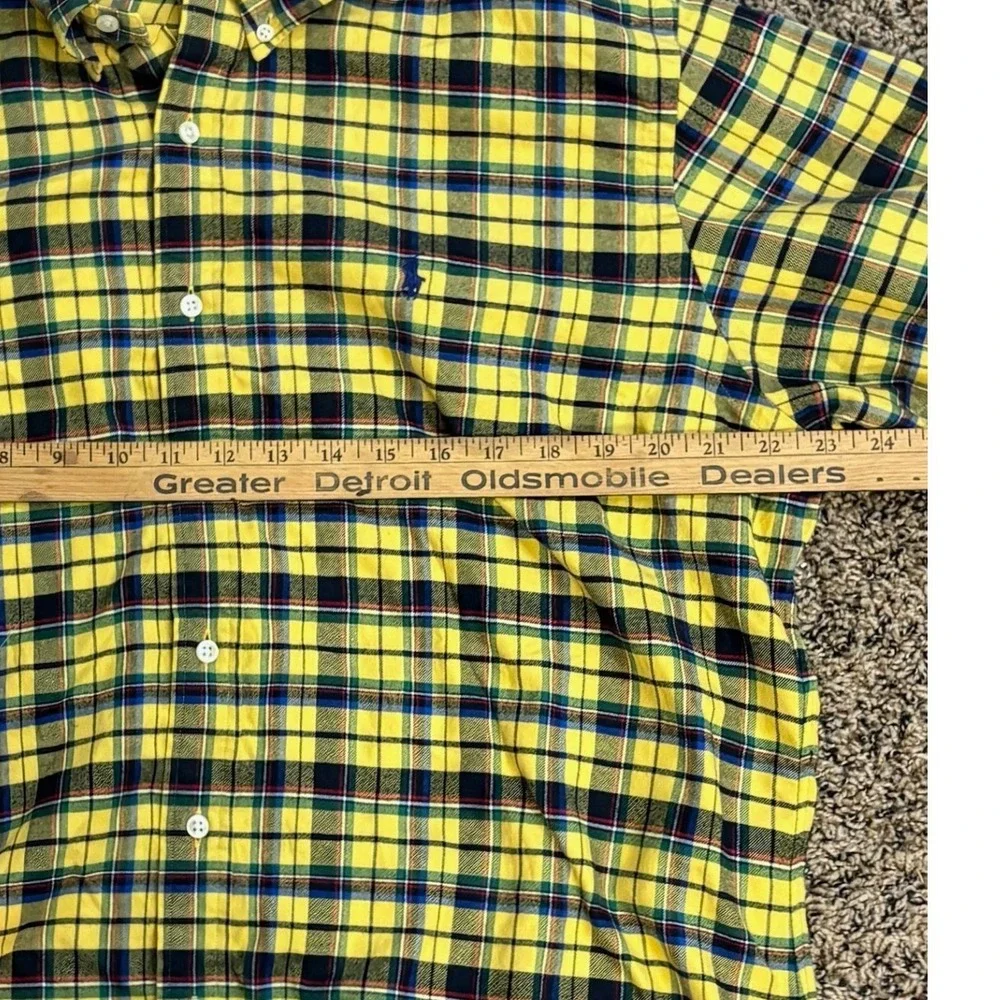 Polo Ralph Lauren Plaid Button Down Shirt Yellow XL